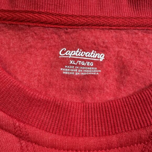 Louisville Cardinals Crewneck Sweatshirt Men’s XL Red Spellout Logo Captivating - Picture 5 of 8